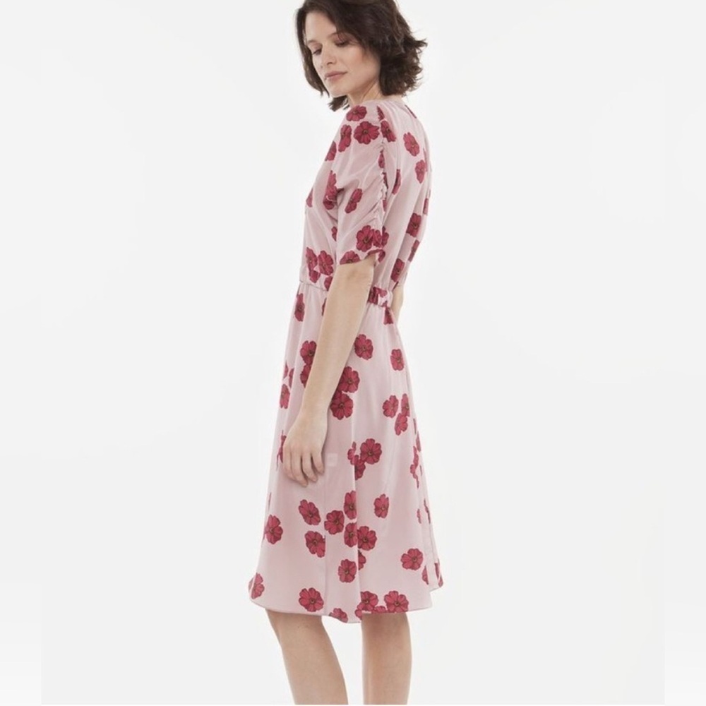 Tucker | Silk The Market Dress knee length Pink Poppy Womens size XXS ruched
